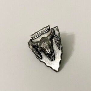 Vintage Bergamot Skull Bull Head Pin
